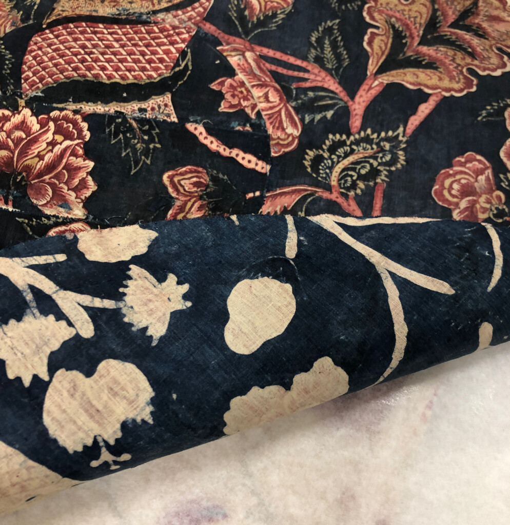 fragment of floral chintz from a sun hat