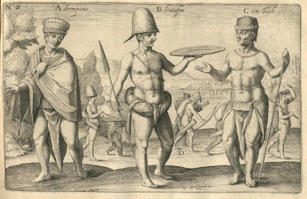 Plate 2 from Pieter de Marees’ Beschrijvinghe ende historische verhael vant gout koninckrijck van Guinea (Amsterdam: Cornelis Claesz, 1602)
