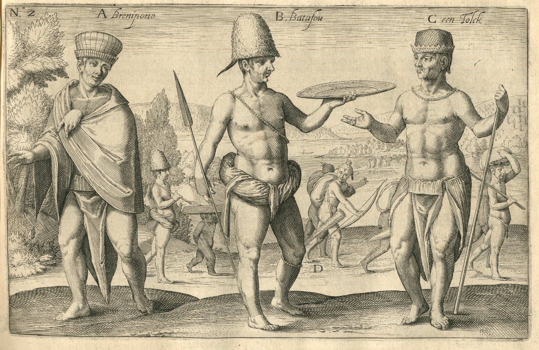Plate 2 from Pieter de Marees’ Beschrijvinghe ende historische verhael vant gout koninckrijck van Guinea (Amsterdam: Cornelis Claesz, 1602)