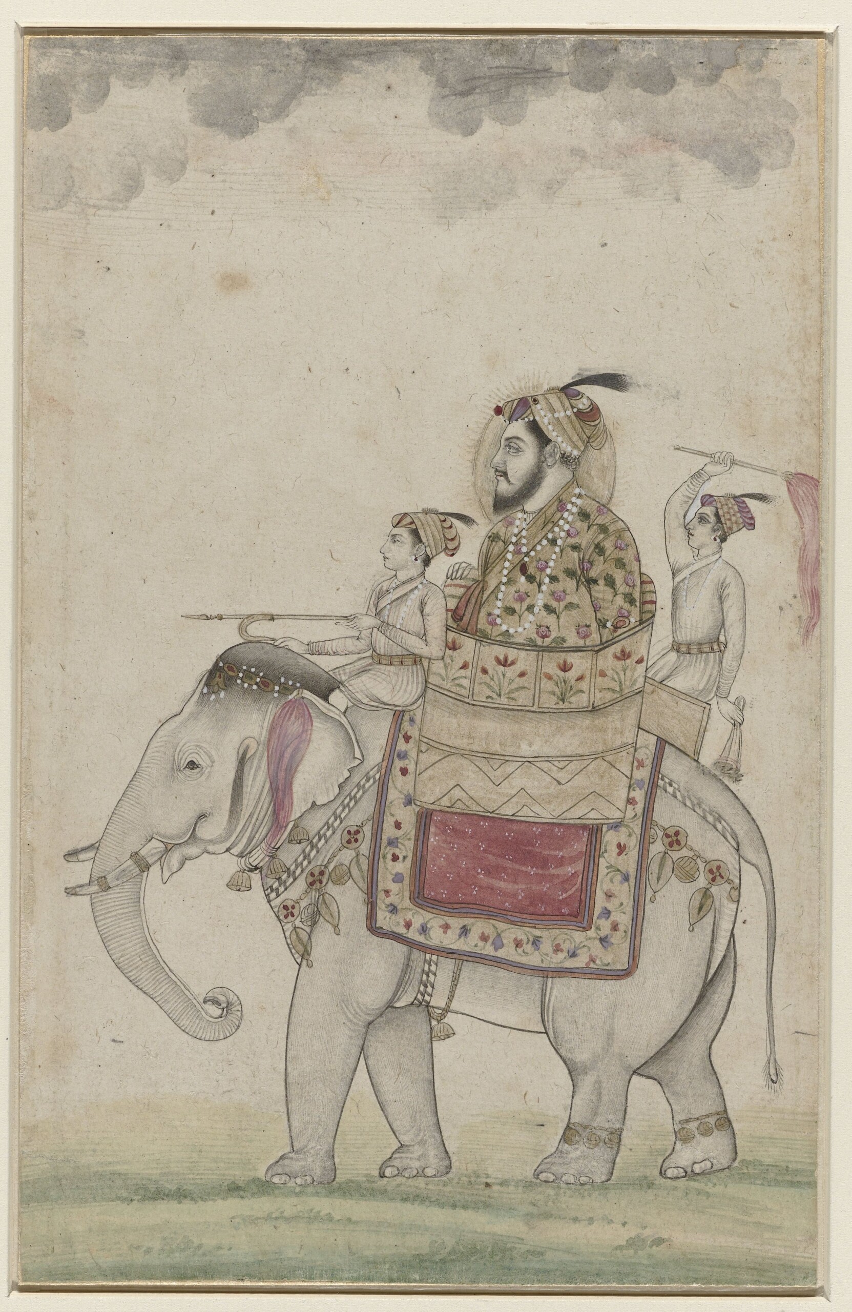 Mughal Prince Riding an Elephant