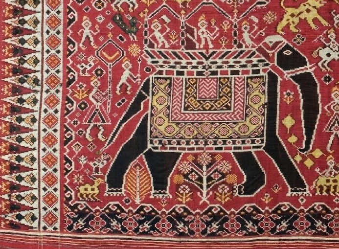 A true double-ikat silk patolu, 1700–1800, Wereldmuseum