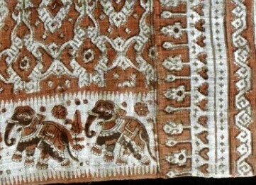 Cotton imitation patolu (detail), late 18th to early 19th century, Wereldmuseum