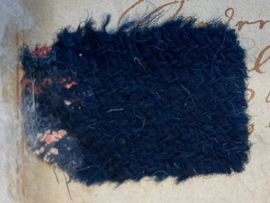 Sample of an English Perpetuaan in a Danish Swatch Book from 1727
