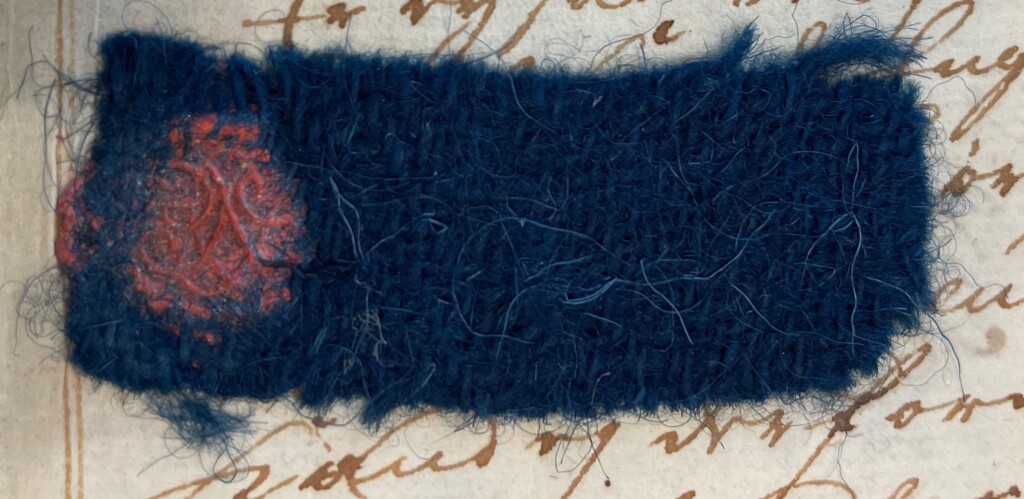 Sample of a Dutch (Hollandsche) Perpetuaan in a Danish Swatch Book from 1727