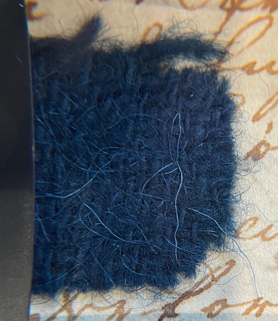 Magnified sample of a Dutch (Hollandsche) Perpetuaan in a Danish Swatch Book from 1727