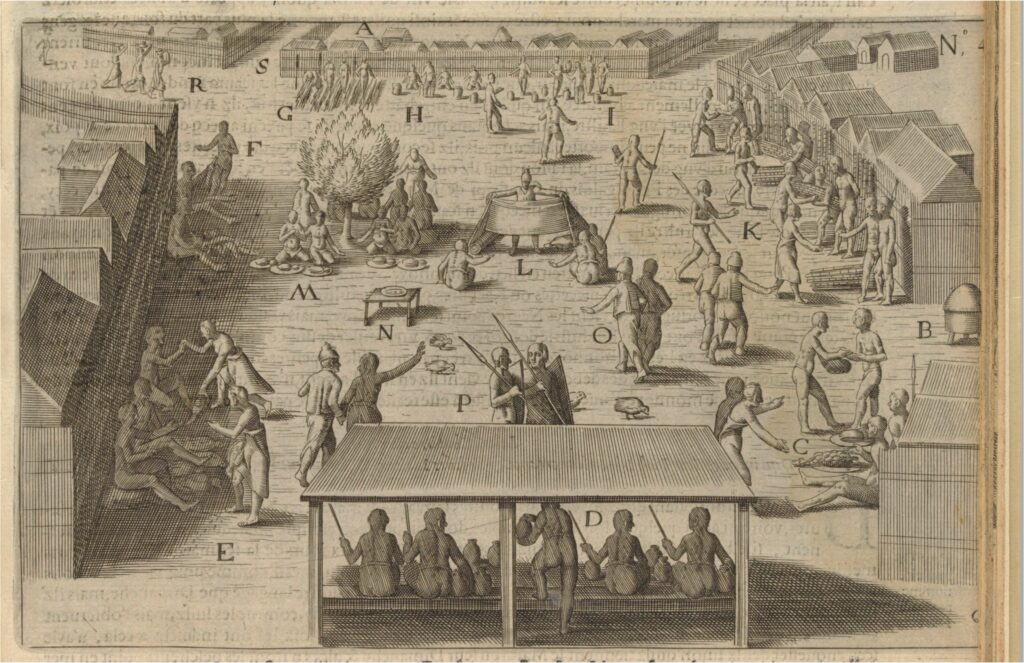 Pieter de Marees, Marketplace in Cabo Corso, Description and Historical Account of the Gold Coast of Guinea, 1602