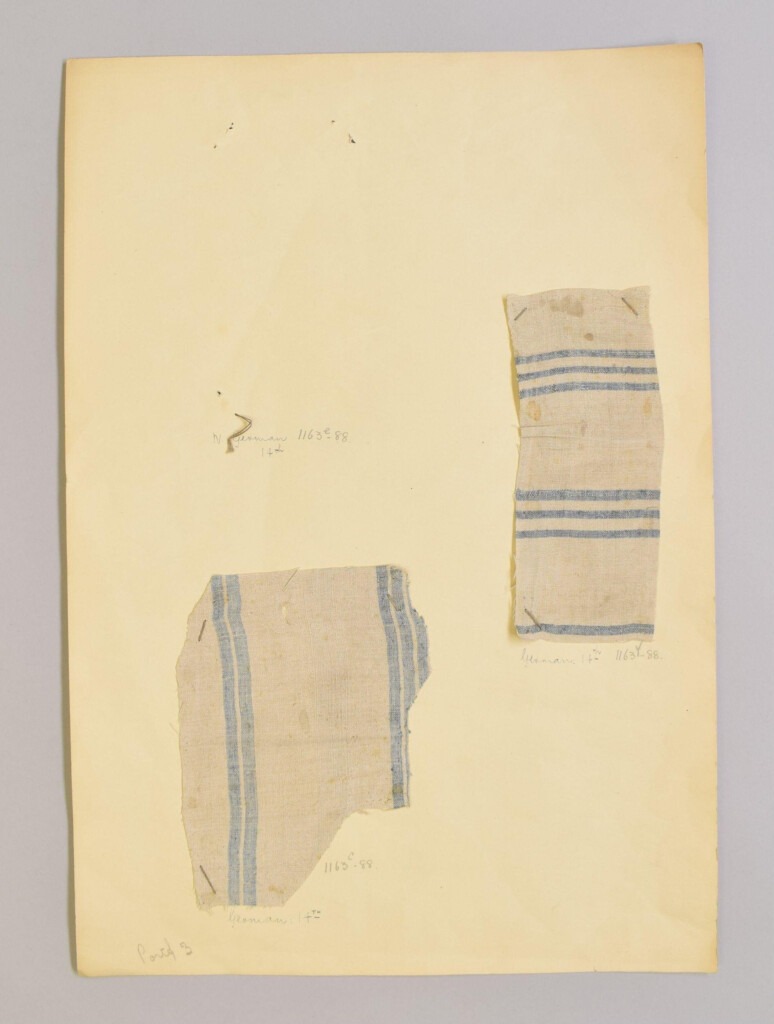 Linen Lining with Blue Stripes