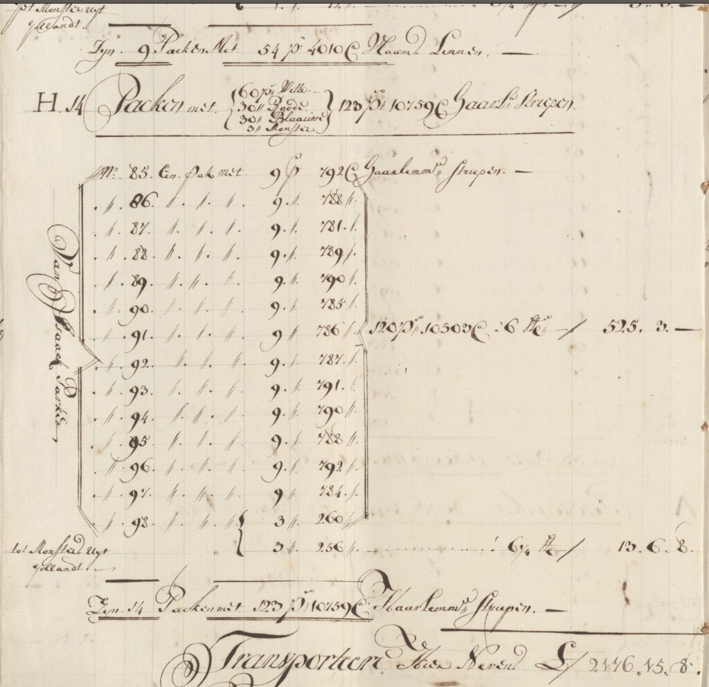 Invoice with Haarlem Streepen